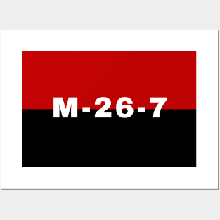 M-26-7 - Cuban Revolution, Historical, Cuba, Socialist, Flag Posters and Art